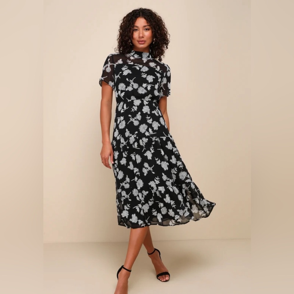 Lulus Midi Floral Dress